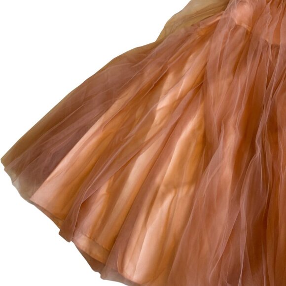 Selfie Leslie Strapless Tulle Dress Gown Full Layered Satin Size XL Women's NWT - Picture 8 of 13